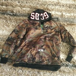GCDS camouflage winter hoodie made in Italy